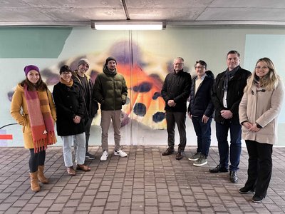 Streetart-Initiative gestaltet Bahnhof „UN Campus“ im Auftrag von go.Rheinland und DB um